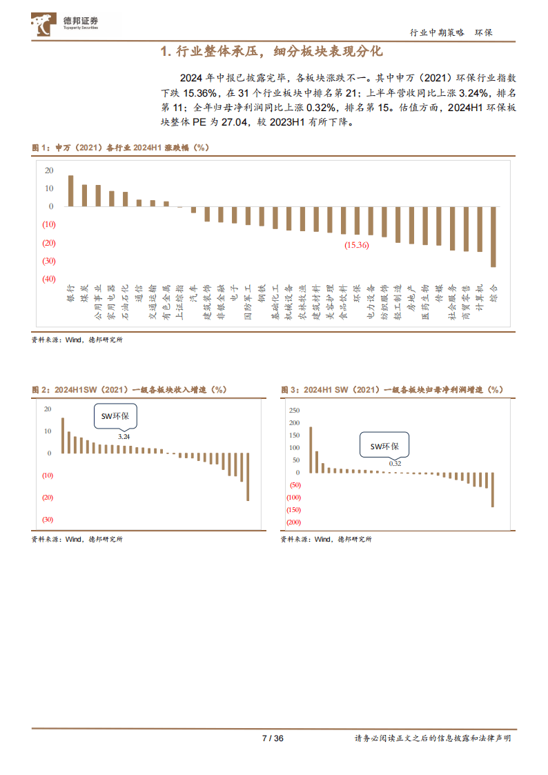 德邦证券：现金流改善，重视绝对收益，建议关注水务&amp;垃圾焚烧