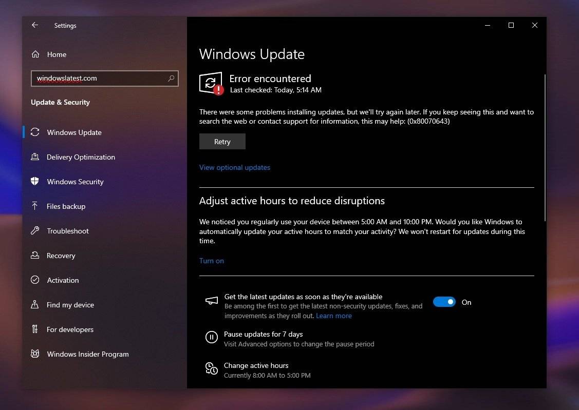微软修复Windows 10系统更新错误问题
